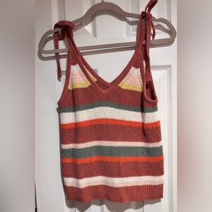 Madewell Striped Grandfield Tie-Strap Sweater Tank never worn with tags size S